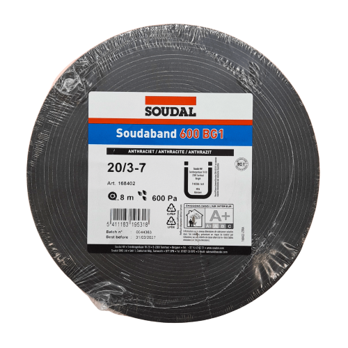 Nastro autoespandente SOUDABAND 600 BG1 MM20 per giunti da 3-7 mm (rotolo 8m)