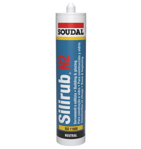 Sigillante siliconico neutro Soudal SILIBUR N2 trasparente 300ml