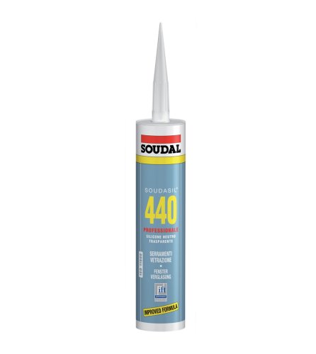 Soudal 440 silicone neutro trasparente 310 ml