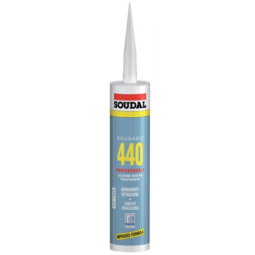Soudal 440 silicone neutro trasparente 310 ml