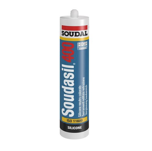Silicone Soudasil 400 sigillante neutro 310 ml  - colore bianco RAL9010