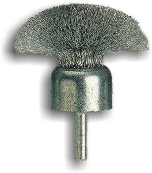 Spazzole a fungo in acciaio ondulato con gambo - ø mm 25,0