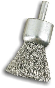 Spazzole a pennello in acciaio ondulato con gambo - ø mm 22,0
