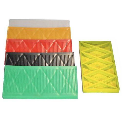 Spessori per vetro in polipropilene mm 100x50 (sacchetto da 100 pezzi) - spessore 2 mm