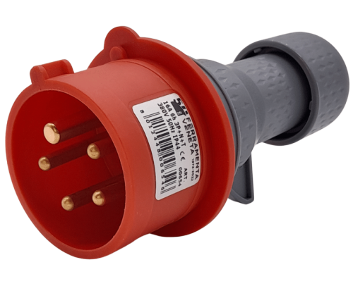 Spina elettrica industriale CEE rossa 3P+T+N 16A 380V IP44