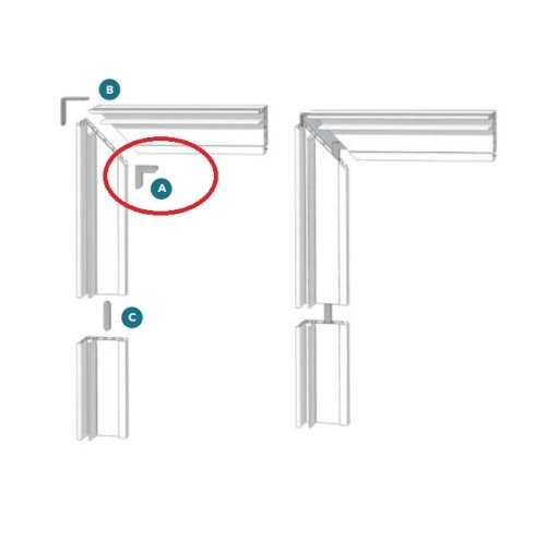 Squadretta metallica interna tipo A DeFAVERI per controtelaio C1 SUPER