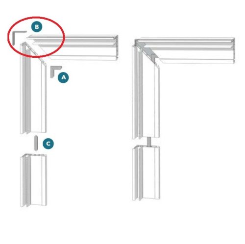 Squadretta metallica esterna tipo B DeFAVERI per controtelaio C1 SUPER