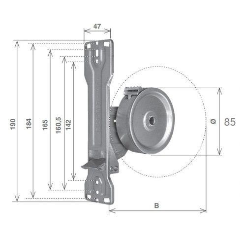 Avvolgitore a semincasso per cintino tapparella Stafer 007AN620 Zenith 6m
