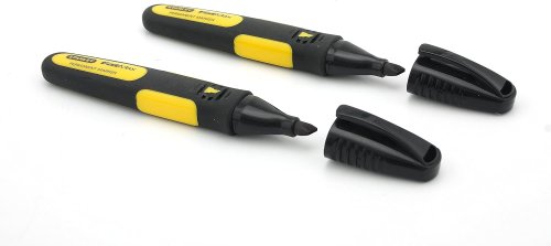 Stanley 0-47-314 Pennarello Indelebile nero punta squadrata FatMax (2 pezzi)