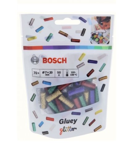 Stick colla pistola termica bosch GLUEY GLITTER 70 pz