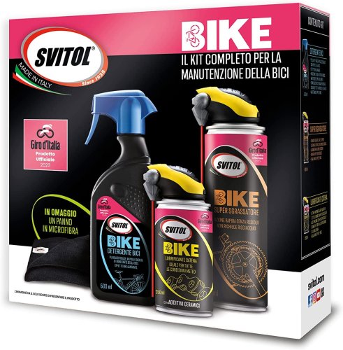 Svitol Bike Kit Manutenzione bici, detergente,sgrassatore,lubrificante Giro d'Italia