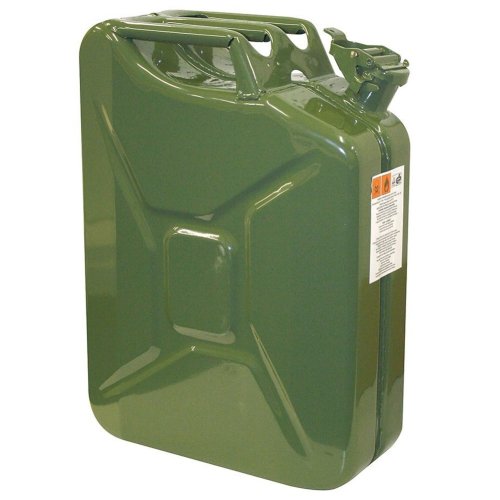 Tanica in lamiera verniciata verde per carburante - litri 10