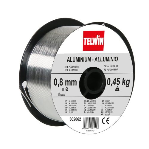 Filo per saldatura alluminio Telwin 802062 ø mm 0,8 gr 450