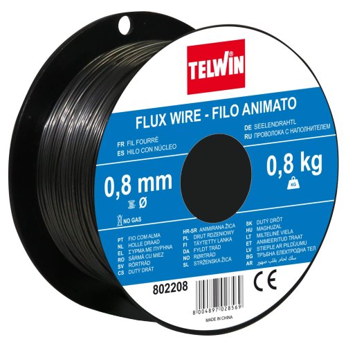 Filo saldatura animato senza gas Telwin 802208 ø mm 0,8 gr 800