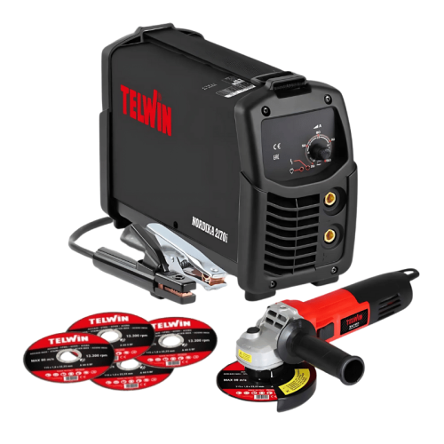 Saldatrice Telwin Nordika 2170i + smerigliatrice SA720 + 5 dischi taglio ø 115 mm