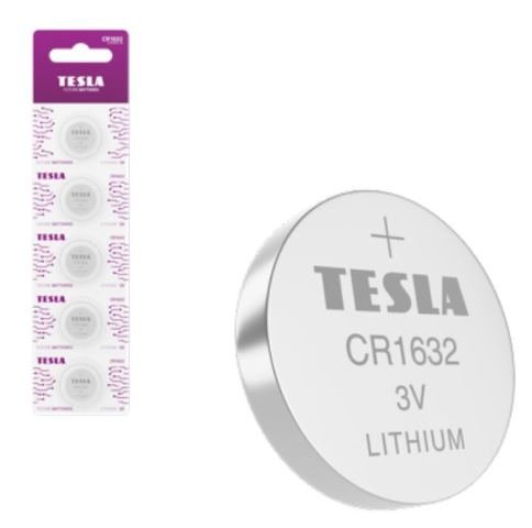 Batterie a bottone 3V TESLA CR1632 LITIO (5 pezzi)