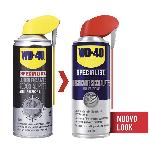 WD40 lubrificante teflon spray PTFE secco antifrizione 400ml