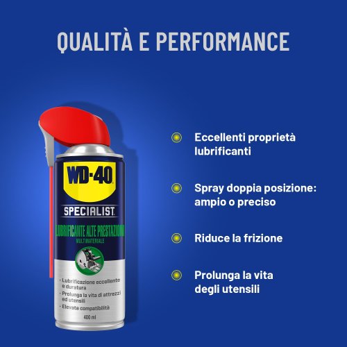 WD40 lubrificante spray ALTE Prestazioni Multimateriale 400ml