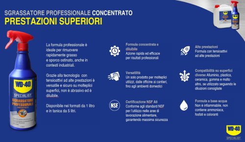 Sgrassatore Professionale Concentrato WD-40 Specialist - litri 1
