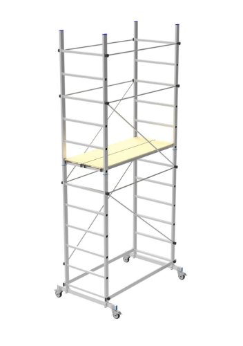 Ponteggio trabattello in alluminio Marchetti ZEUS 3,60m con piano di lavoro