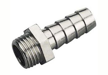 Attacco aria compressa filetto maschio 1/8" con resca ø mm 6
