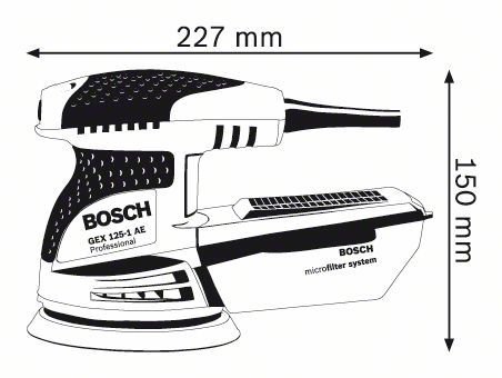 Levigatrice rotoorbitale Bosch Professional GEX 125-1 AE
