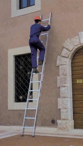 Scala semplice a pioli in alluminio Marchetti A1 mt 3.00 - 10 pioli