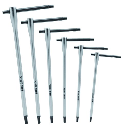 Serie 6 chiavi a T maschio esagonale Usag 280 TK/SE6