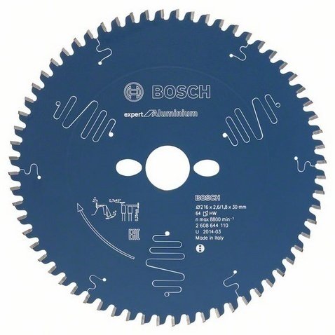 Lama circolare Expert Bosch ø mm 300 z96 foro ø 30 taglio alluminio
