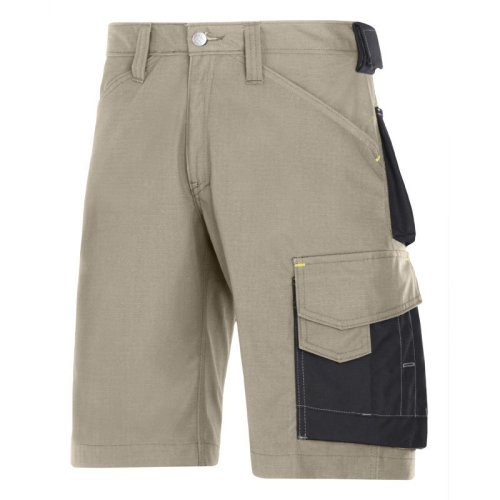 Pantaloni da lavoro corti SNICKERS Rip-Stop 3123 Khaki/nero - taglia 44