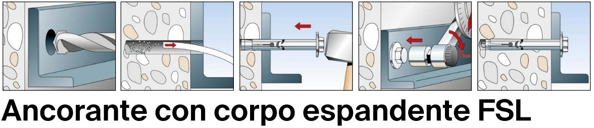 Tasselli Fischer FSL 8x120/75 In Acciaio 8.8 - 50 Pezzi Per Calcestruzzo E Pietra Compatta | Fissaggi Passanti - Foto 2