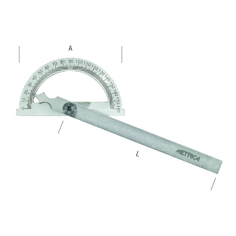 Goniometro semplice Metrica in acciaio - mm 120 - Cod. 36512 - ToolShop  Italia