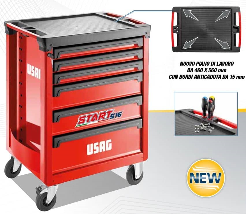 Carrello porta utensili START 516 ST7V 7 cassetti (vuoto) - Cod. U05160107  - ToolShop Italia