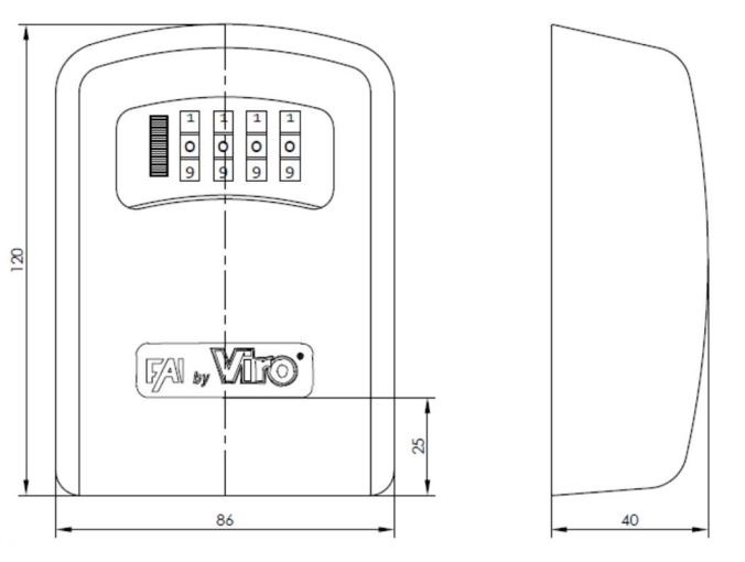 Cassetta sicurezza portachiavi con combinazione VIRO 4259 - Cod.  30425900000000 - ToolShop Italia