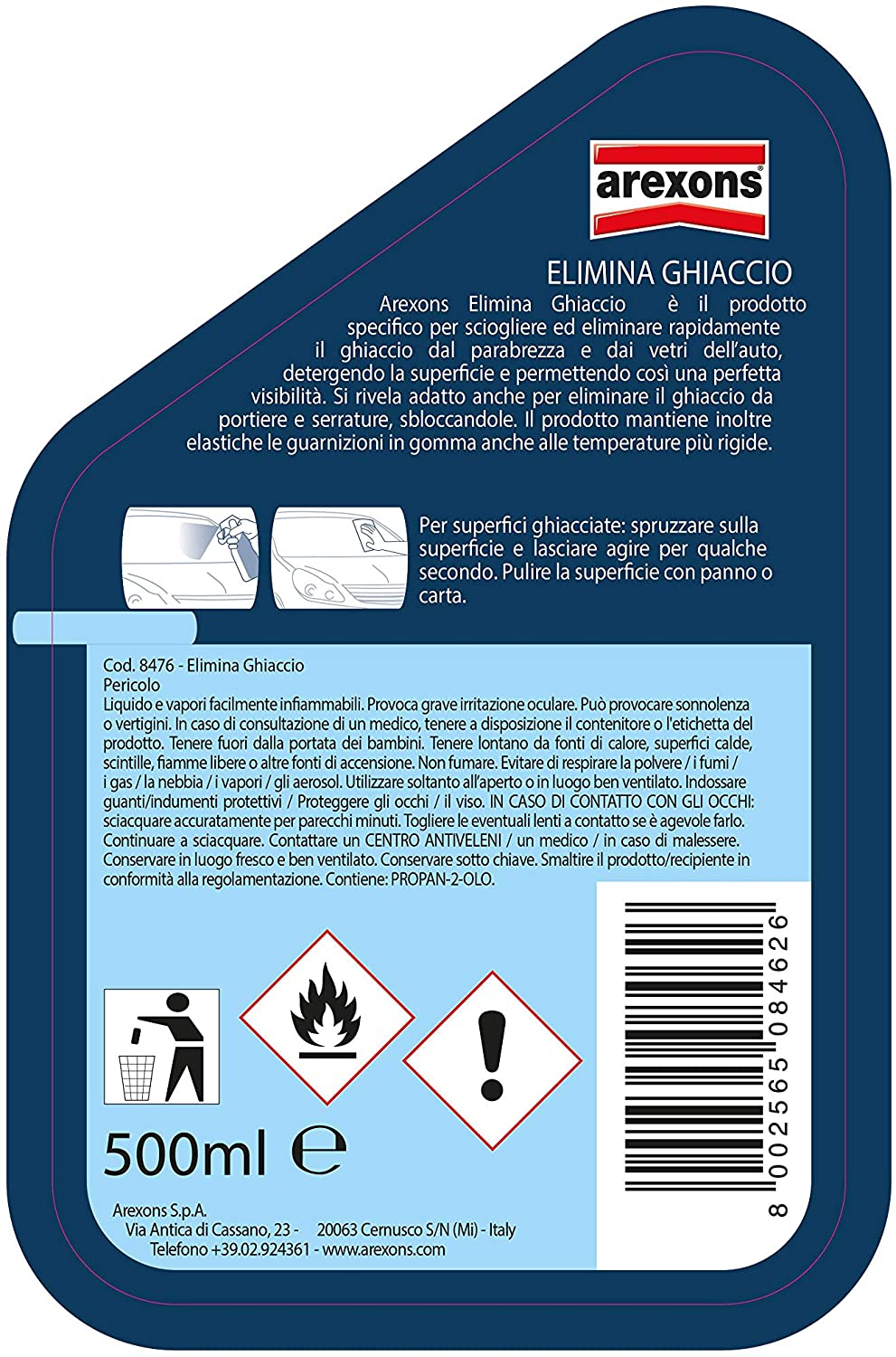 Cera auto alta protezione ml 500 - Arexons