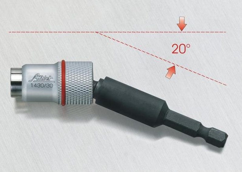 Porta inserti per avvitare magnetico snodato ATHLET 1430/30, 1/4 x 88 mm -  Cod. 1430/30 - ToolShop Italia