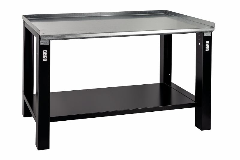 Tavolo Utensili Garage Banco Da Lavoro Professionale Per Garage E Officina - Struttura Robusta In Acciaio E MDF Con Cassetto E Parete Attrezzi, Nero, Dimensioni XL Banco Garage