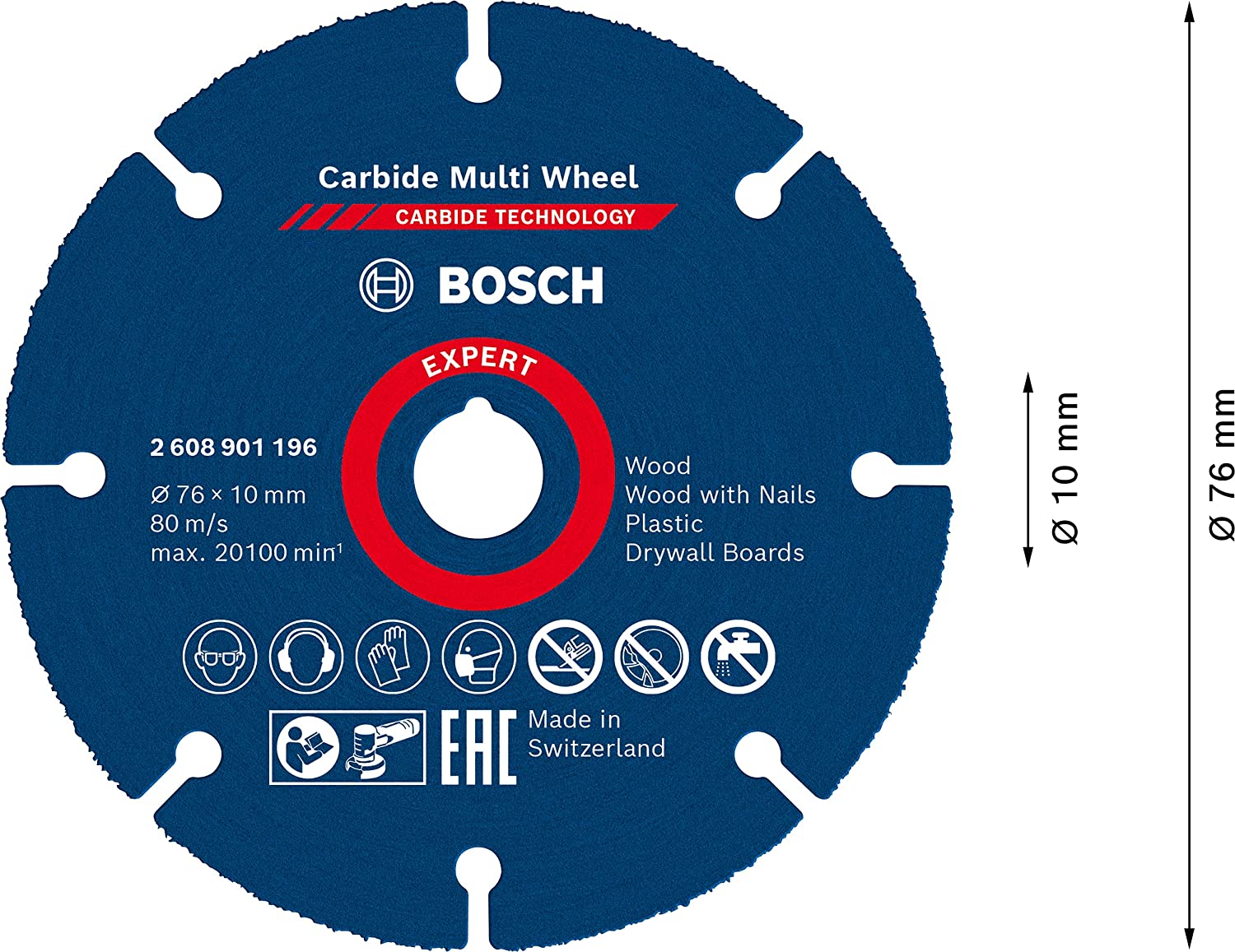 Disco da taglio mini smerigliatrice ø 76 mm Bosch Expert Multi Wheel - Cod.  2608901196 - ToolShop Italia
