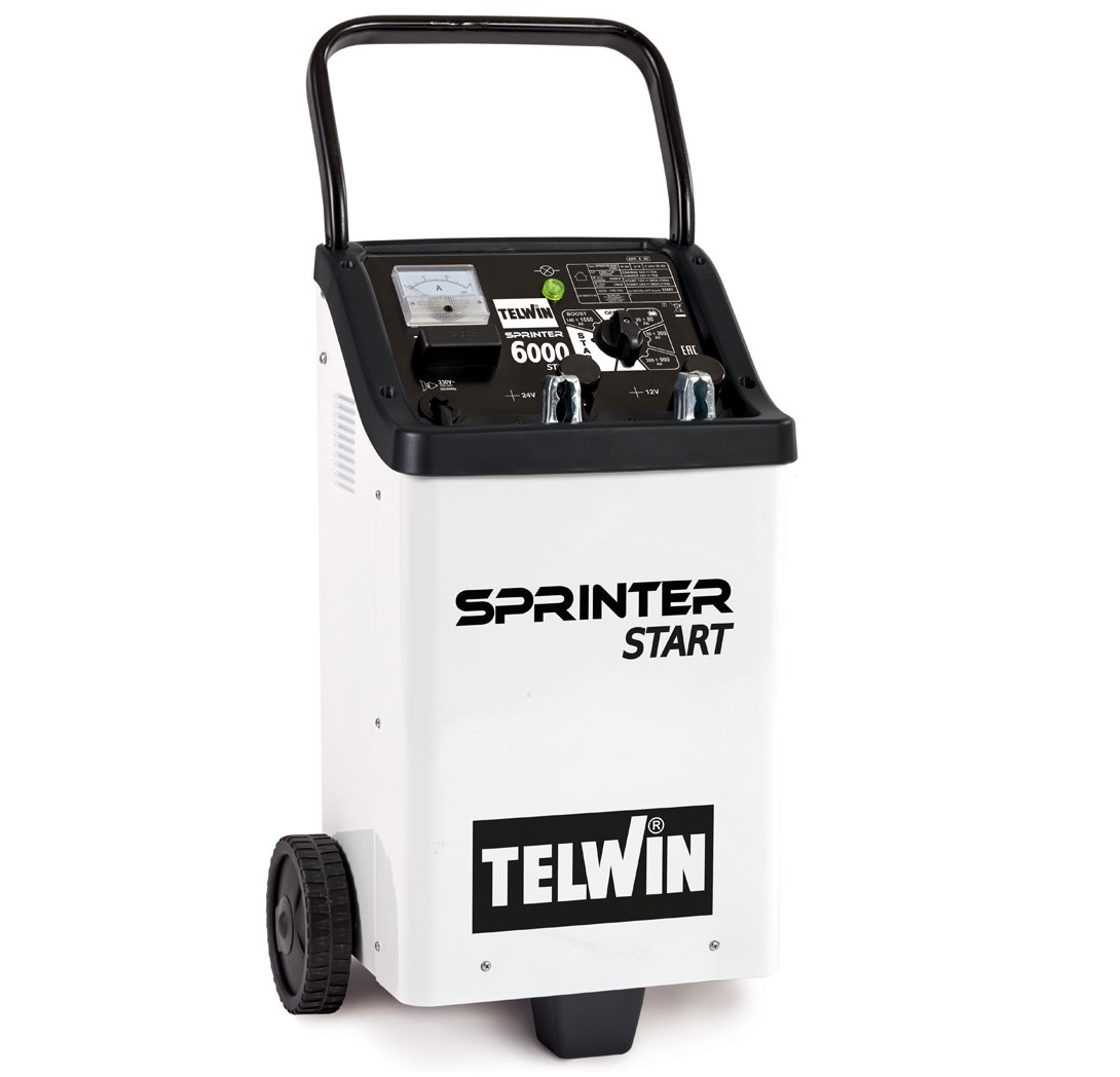 Caricabatterie e avviatore 12-24V auto e furgoni Telwin Sprinter 6000 Start  - Cod. 829392 - ToolShop Italia