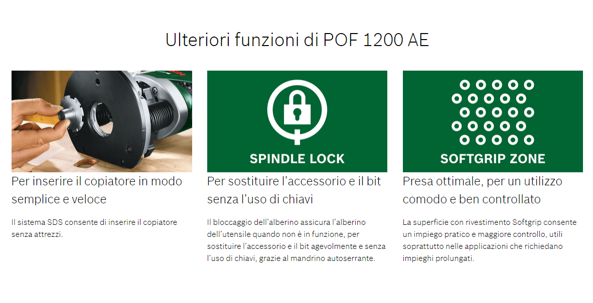 Bosch- Fresatrice verticale POF 1200 AE