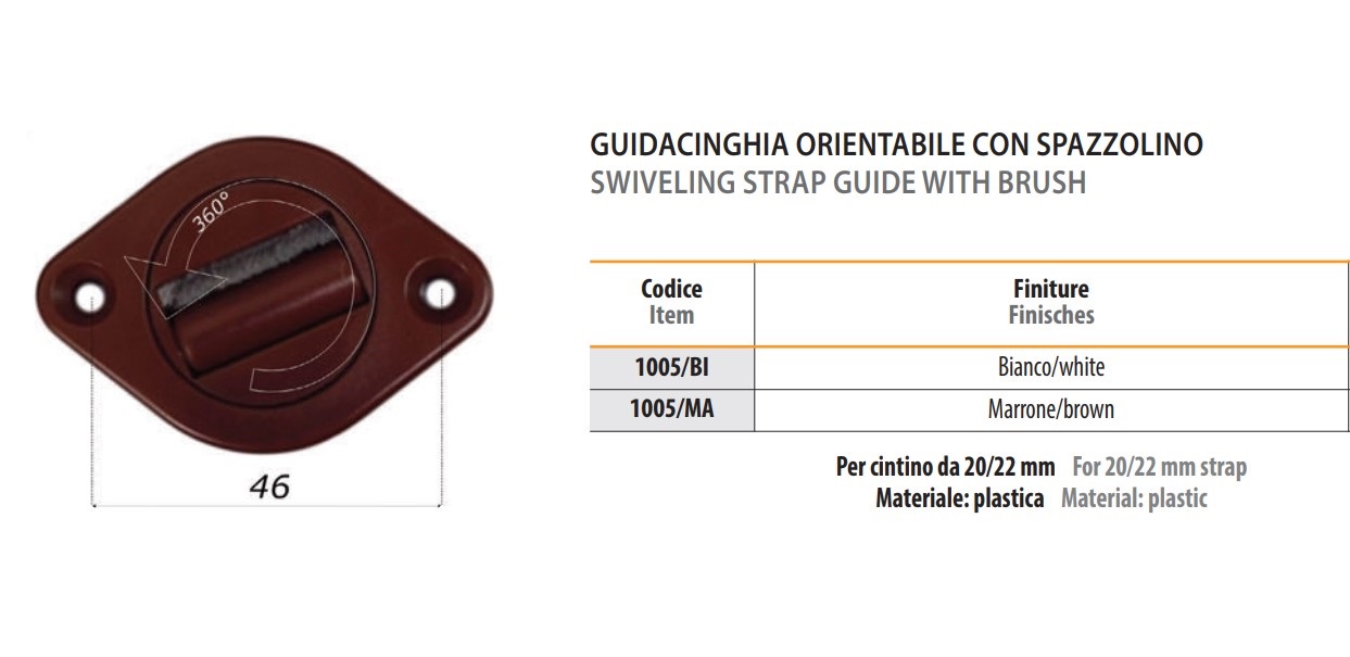 Guida-cinghia per tapparella 50 x 40 mm