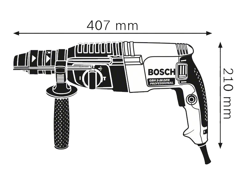 BOSCH 0611254600 GBH 2-25 F Professional - Perforateur filaire SDS Plus 79  W