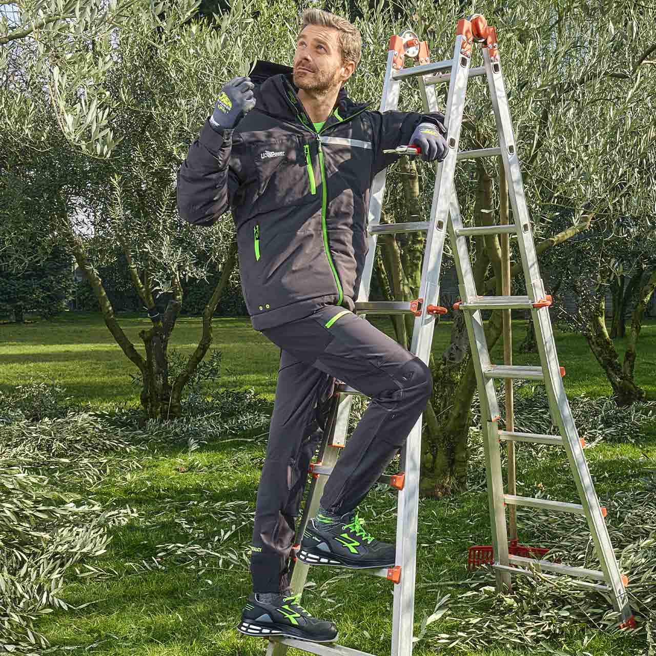 Pantaloni idrorepellenti da lavoro Upower Horizon FU267RL grigio-verde -  taglia S - Cod. FU267RL-S - ToolShop Italia