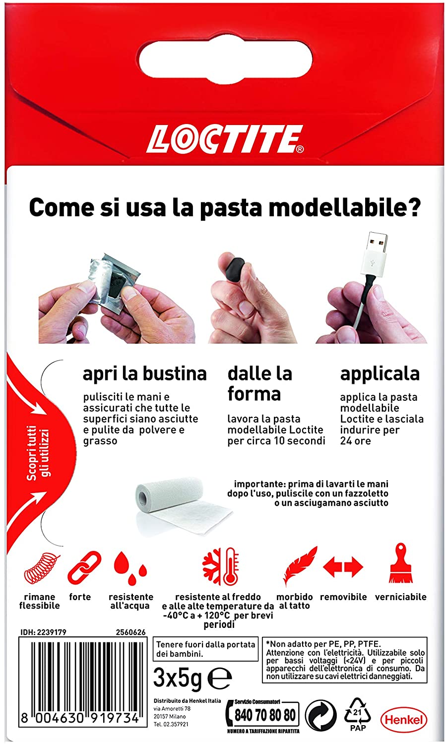 Pasta modellabile flessibile ripara tutto LOCTITE KINTSUGLUE - Cod. 2239174  - ToolShop Italia