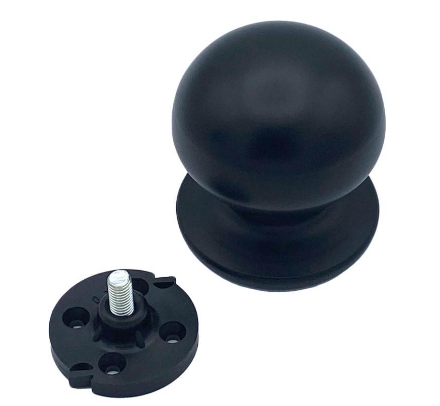 PrecisionGeek - 4 Piedini A Punta (spike) In Alluminio Anodizzato Nero Con Vite M6 Per Altoparlanti - Diametro 19mm - 4