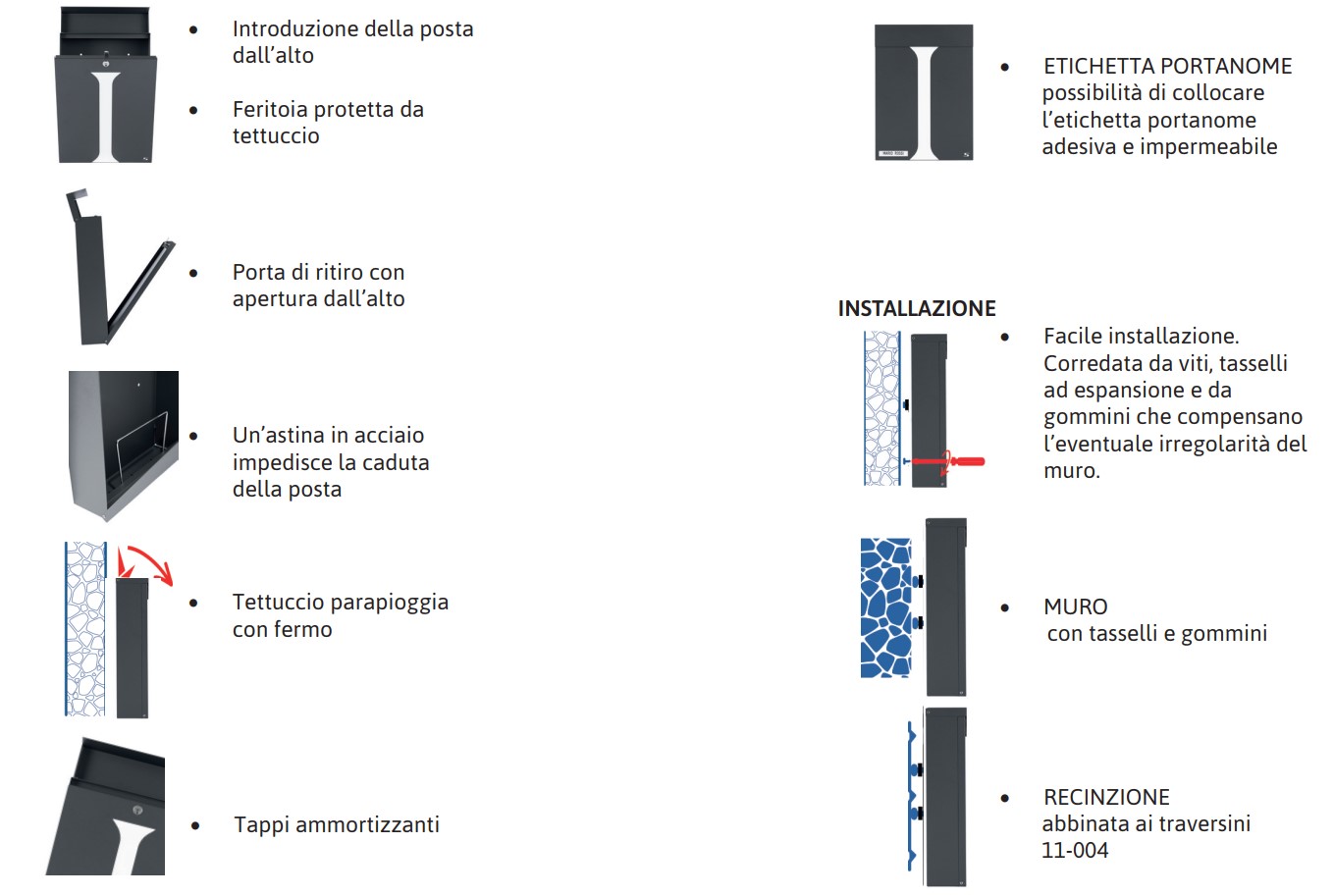 Targhetta mini per Cassetta Postale PVC