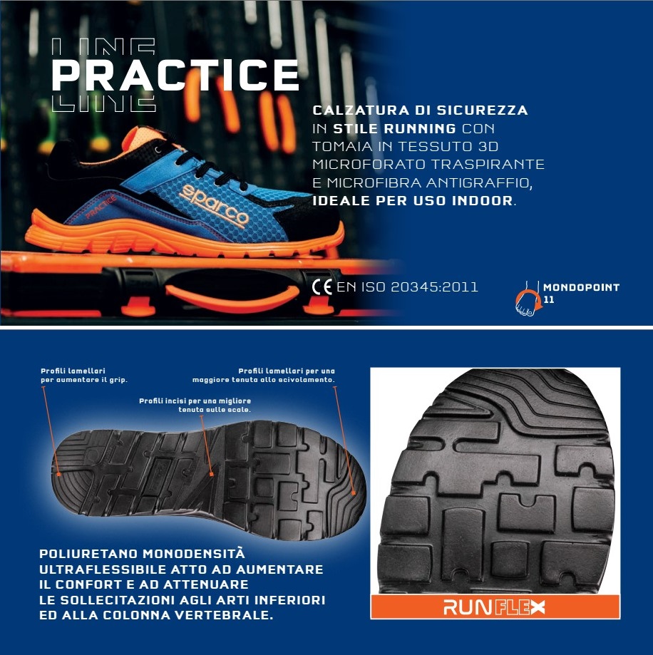 Scarpe antinfortunistiche Sparco PRACTICE NELSON 07517 NRAZ S1P SRC -  taglia 40 - Cod. 0751740NRAZ - ToolShop Italia