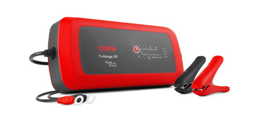 Caricabatterie auto e moto mantenitore 12-24V Telwin T-Charge 20 - Cod.  807594 - ToolShop Italia