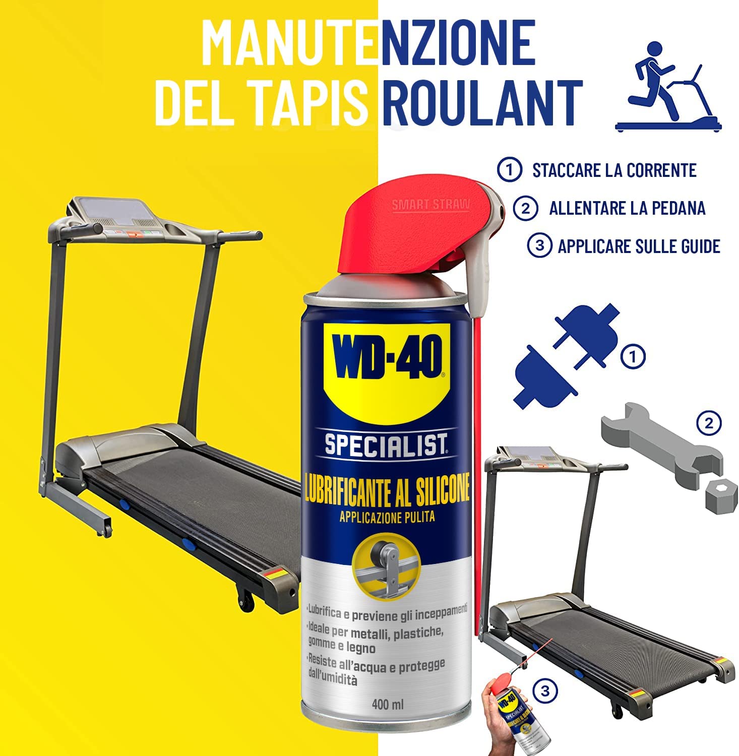 WD 40 Lubrificante Spray Multiuso 1 BOMBOLETTA 500ml Sbloccante WD40 Svitol  WD40